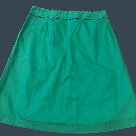 LL Bean Seacoast Glen Green Skirt Sz 6 NWT Lined Pockets Side Zip - Picture 5 of 8